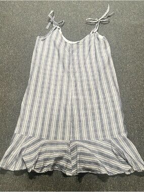 Striped Tie-Shoulder Sundress